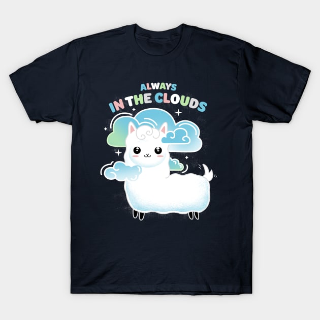 Llama in the clouds T-Shirt by IlonaHibernis